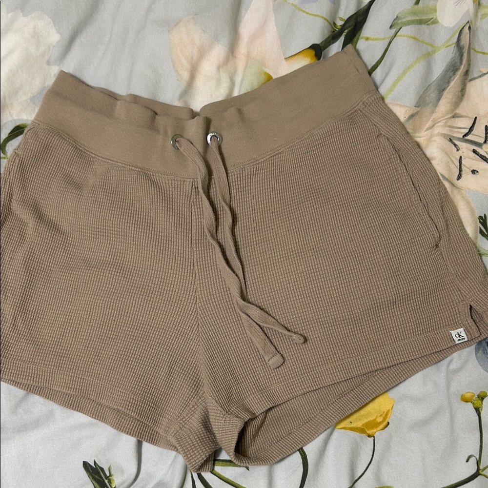 Calvin Klein Waffle Knit Drawstring Shorts